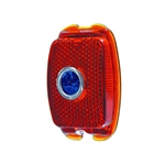Old School Glass Tail Light Lens with Blue Dot