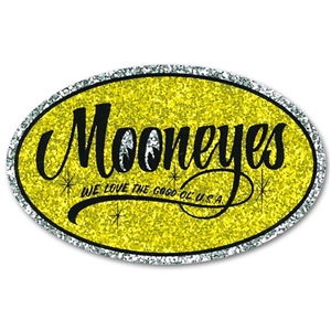 Mooneyes Oval Glitter Decal