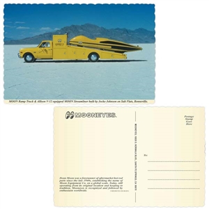 Mooneyes USA Postcard - MOON Streamliner Photo