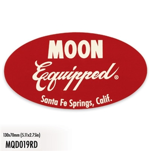 MOON Equipped Oval Sticker - Red