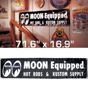 MOON Equipped Black Vinyl Banner