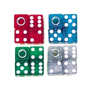 Glitter Dice Air Valve Caps