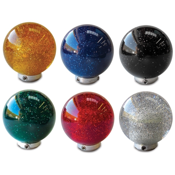 American Shifter 44307 Orange Metal Flake Shift Knob with 16mm x 1.5 Insert Yellow Private 