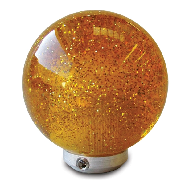 American Shifter 163497 Clear Retro Metal Flake Shift Knob with M16 x 1.5 Insert Yellow Celtic Design #1