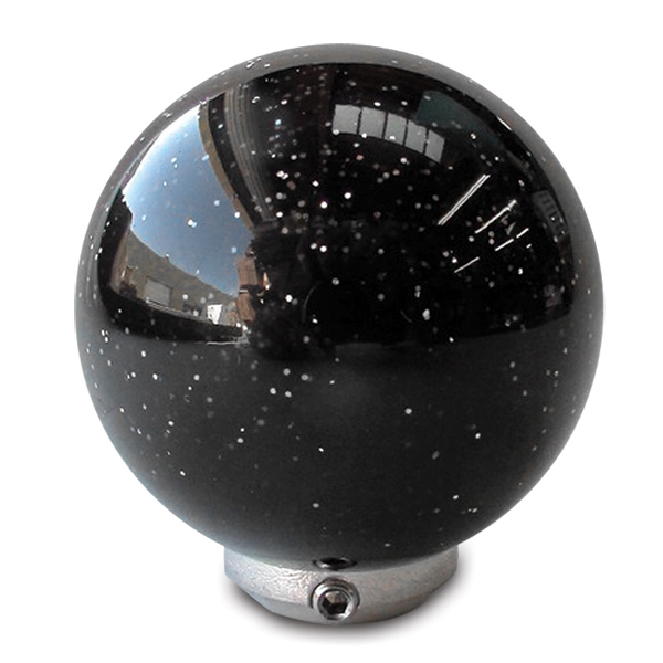 Black Boat and Moon American Shifter 159475 Clear Retro Metal Flake Shift Knob with M16 x 1.5 Insert 