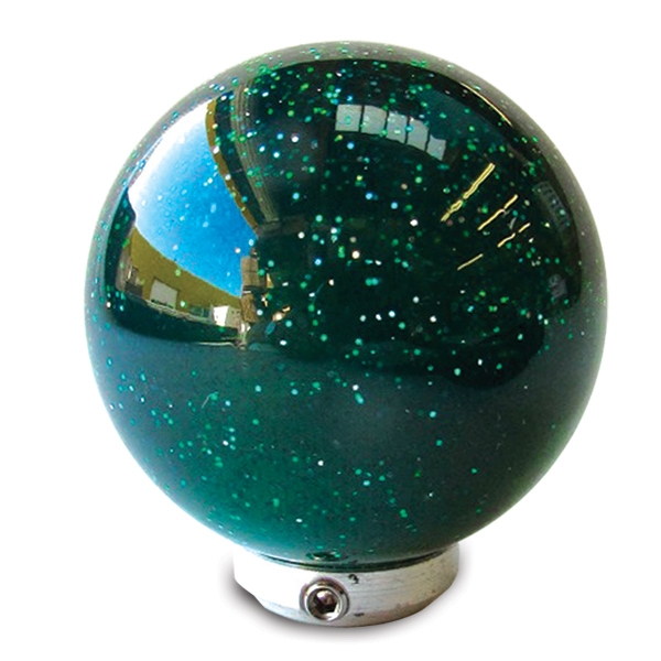 Yellow Challenge Considered Green Metal Flake with M16 x 1.5 Insert American Shifter 283373 Shift Knob 