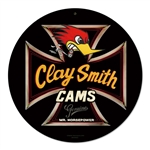 Clay Smith Genuine Black Round Metal Sign