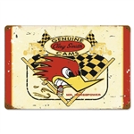 Clay Smith Vintage Brown Metal Sign