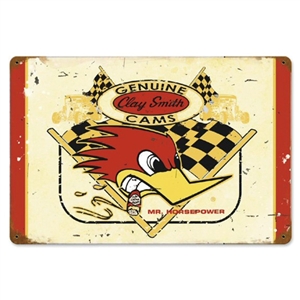 Clay Smith Vintage Brown Metal Sign