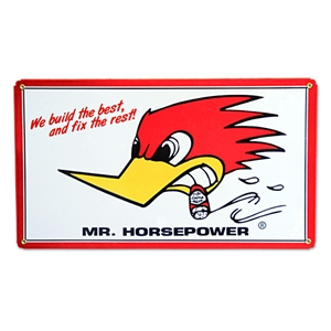 Clay Smith Mr. Horsepower Metal Sign