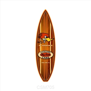 Clay Smith Woodie Surfboard Metal Sign