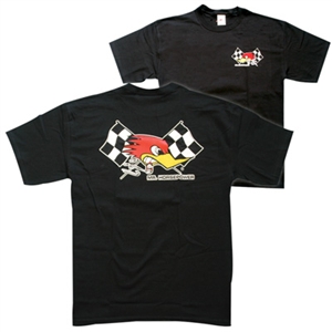 Mr. Horsepower Checkered Flags T-shirt - Black