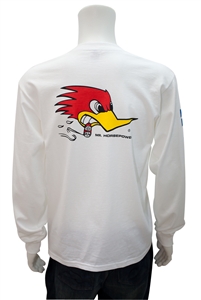 Clay Smith, Mr. Horsepower Long Sleeve T-Shirt - White