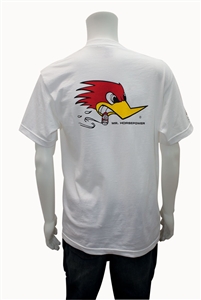 Clay Smith Mr. Horsepower Traditonal Design T-Shirt - White