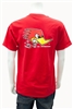 Kids Clay Smith Mr. Horsepower Traditonal Design T-Shirt - Red