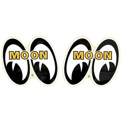 MOON EQUIPPED * 2 ~ Mooneyes Decals 1 1/2"  Tall