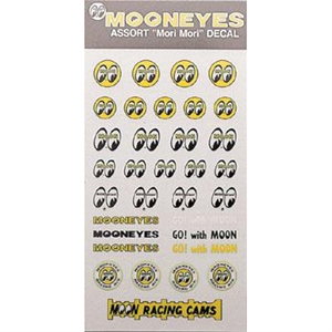 MOON EQUIPPED * 2 ~ Mooneyes Decals 1 1/2"  Tall