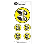5 MOON Eyeball Stickers