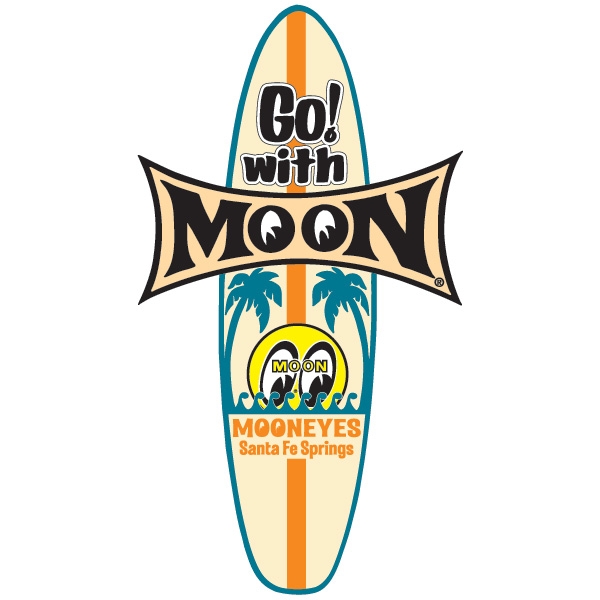 Mooneyes surfboard pegatinas Tiki go with Moon Hawaiian Woodie surf hot rodding Bug 