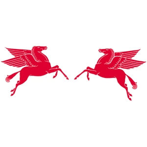 Mobil Flying Horse Decal - Pair