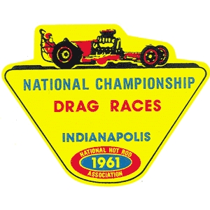 NHRA 1961 Indianapolis National Championship Decal