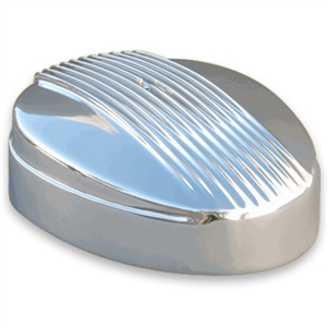 Polished 4BBL Finned Teardrop Air Cleaner