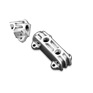 Polished Aluminum Log Type 2-Port Fuel Block