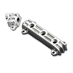 Polished Aluminum Log Type 3-Port Fuel Block