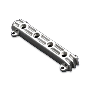 Polished Aluminum Log Type 4-Port Fuel Block