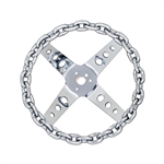 Chain 4 Spoke Chrome Wheel (11")