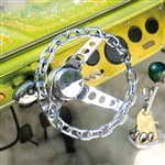 Classic Silver Chain Link Steering Wheel (9.84")