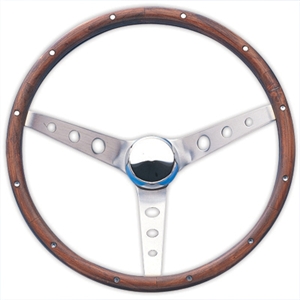 Walnut Brushed Spoke Steering Wheel