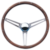 Walnut Brushed Slotted Spoke 15-inch Steering Wheel