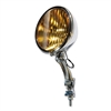 CATS EYE FOG LAMP AMBER WITH CHROME BRACKET