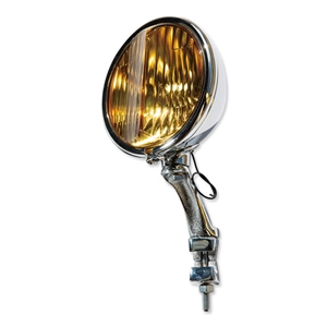 CATS EYE FOG LAMP AMBER WITH CHROME BRACKET