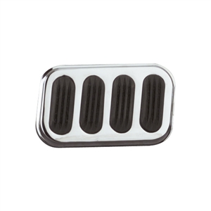 Lokar Chrome Steel Brake Pad w/Rubber Pad