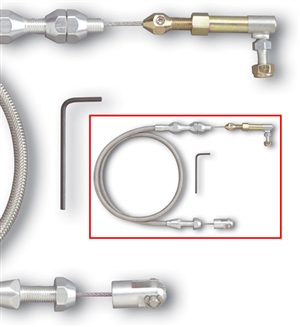 Lokar Hi-Tech Braided S/S Throttle Cable