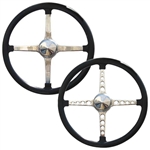 4 Spoke Black Leather 15" Steering Wheel