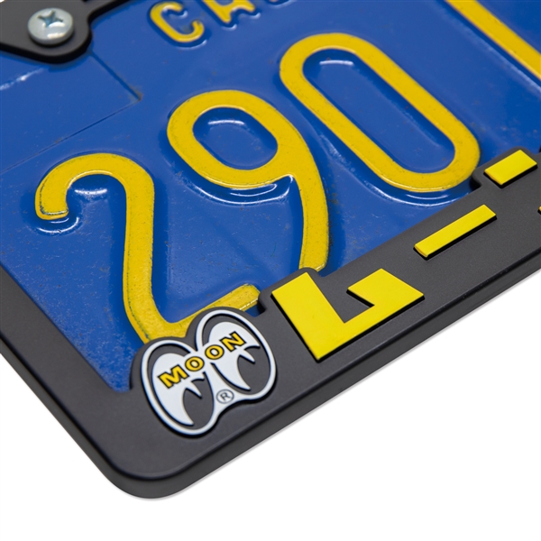 Raised MOONEYES (Katakana) Logo USA size License Plate Frame