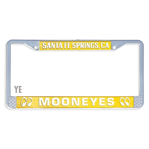 MOONEYES Santa Fe Springs License Frame (Yellow)