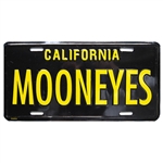 Black/Yellow CA License Plate - MOONEYES