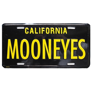 Black/Yellow CA License Plate - MOONEYES