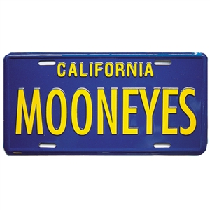 Blue/Yellow CA License Plate - MOONEYES