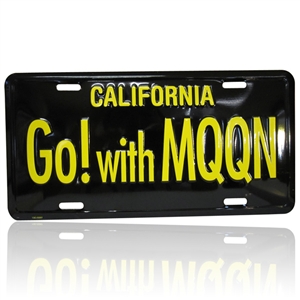 Black/Yellow License Plate - Go! with MOON