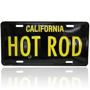 Mooneyes Black License Plate – Hot Rod / Rat Rod / VW – Vintage Style MG081BK – FREE SHIPPING