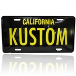 Black/Yellow License Plate - KUSTOM