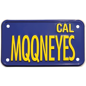 Blue Plate "MQQNEYES" for MC