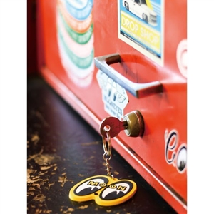 MOON Eyes Logo Key Ring - Yellow