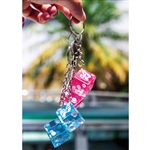 MOON Twin Dice Keyring
