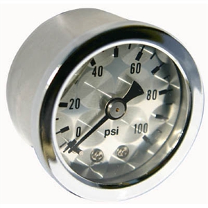 Engine-Turned FACIA Pressure Gauge 0-100 lbs